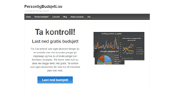 Desktop Screenshot of personligbudsjett.no